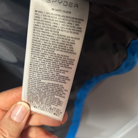 SPYDER GRAND 3 in 1 OUTER SHELL ONLY!!! Mens size Small. EUC Blue/blue - Picture 8 of 11